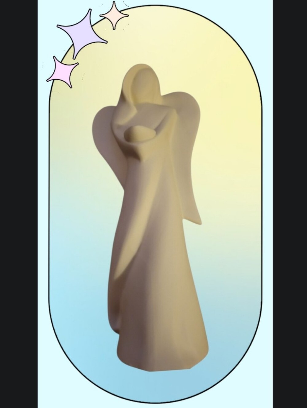 NIB Angel Porcelain Figurine Keepsake, PartyLight Collectible Lavender Scent Oil